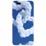 Husa silicon pentru Xiaomi Mi A1, Heart Shaped Clouds Blue Sky