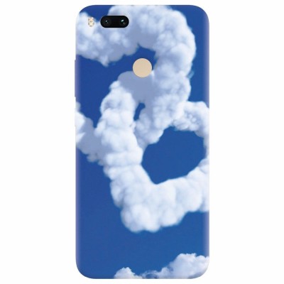 Husa silicon pentru Xiaomi Mi A1, Heart Shaped Clouds Blue Sky foto