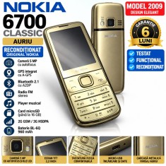 Telefon Nokia 6700 classic auriu reconditionat