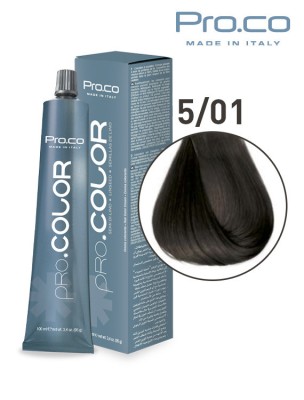 Vopsea de par profesionala PRO.COLOR 100 ml - Pro.Co - 5/01 CASTANIU DESCHIS CENUSIU foto