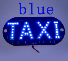 Placuta cu led, indicator taxi, 45 smd 3528, lumina albastra foto