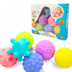 Set 6 mingi senzoriale bebe Soft Balls