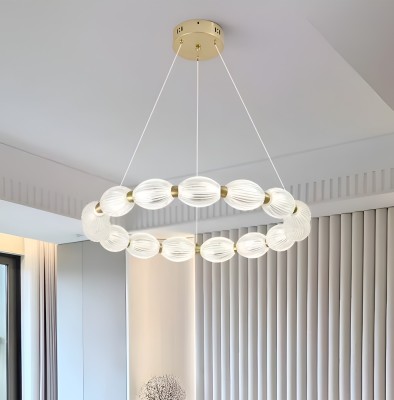 Lustra LED suspendata cu telecomanda FAUSTO II, 43W, lumina Rece/Calda/Neutra, Dimabila,Inaltime Reglabila, Auriu ModernLight Concept foto