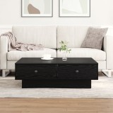 Masuta Cafea VidaXL Stejar Negru 90x90x28cm Lemn Patrata Living Design Modern