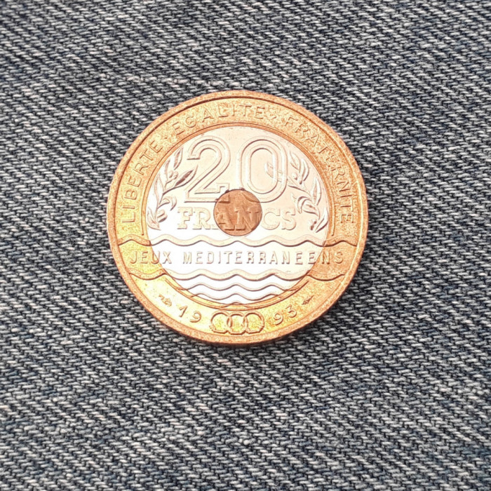 20 Francs 1993 Franta Jocurile Mediteraneene