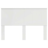 vidaXL Tăblie cap cu headboard Alb Lucios 140 cm Lemn compozit 887763