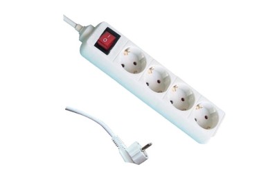Prelungitor cu 4 prize, 3.0mx1.5mm, cu intrerupator, Makalon, 700758 foto