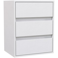 HOMCOM Comodă Modernă pentru Dormitor cu 3 Sertare, 40x30x50,5 cm, Alb | Aosom Romania