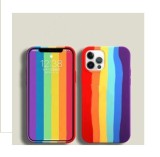 Husa Liquid Rainbow iPhone 12 Pro Max + Cablu de date cadou, Silicon