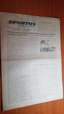 sportul popular 22 iunie 1954-cursa de mare fond pe dunare,motociclism viteza foto