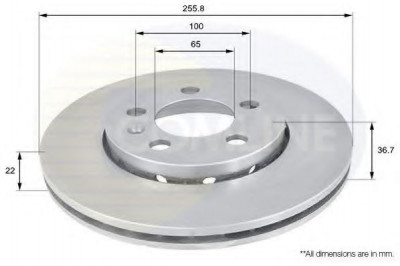 Disc frana SKODA FABIA II (2006 - 2014) COMLINE ADC1407V foto