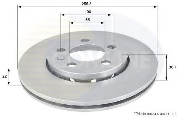 Disc frana SEAT IBIZA V (6J5, 6P1) (2008 - 2016) COMLINE ADC1407V