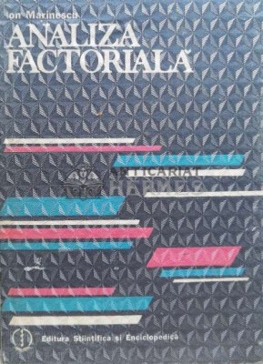 Analiza factoriala - 1984 - Ion Marinescu (C2) foto