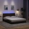 vidaXL Cadru de pat cu LED fără saltea țesătură maro &icirc;nchis 160x200 cm 3310681