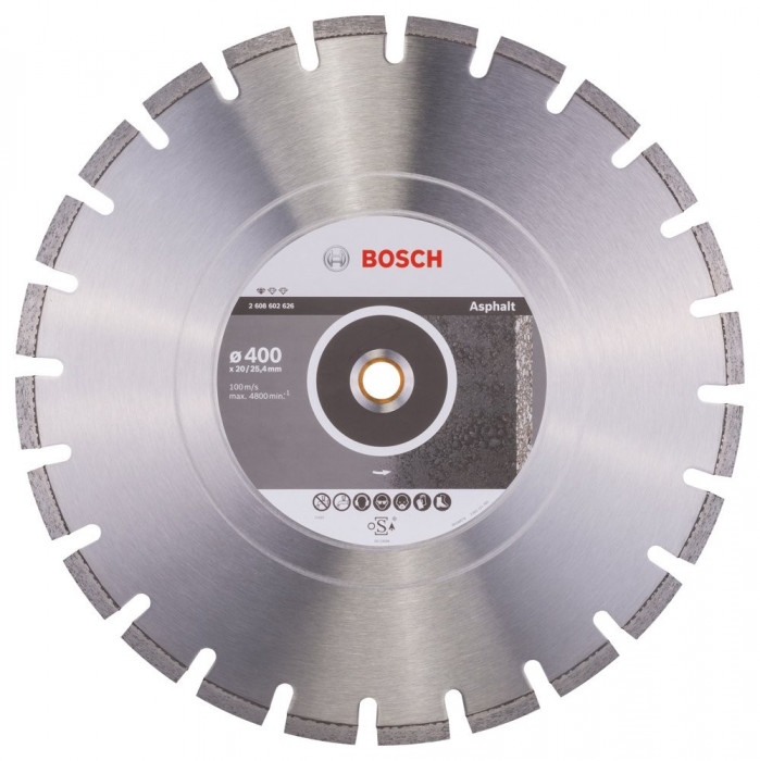 Bosch Professional disc diamantat 400x20/25.4x3.6x10 mm pentru asfalt