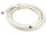 Cablu Goobay 10m Alb cu Mufe F 51624 - Conexiune TV Antenă