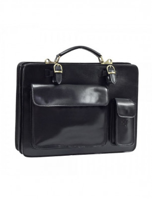 Servieta dama din piele naturala, neagra, DS105 foto