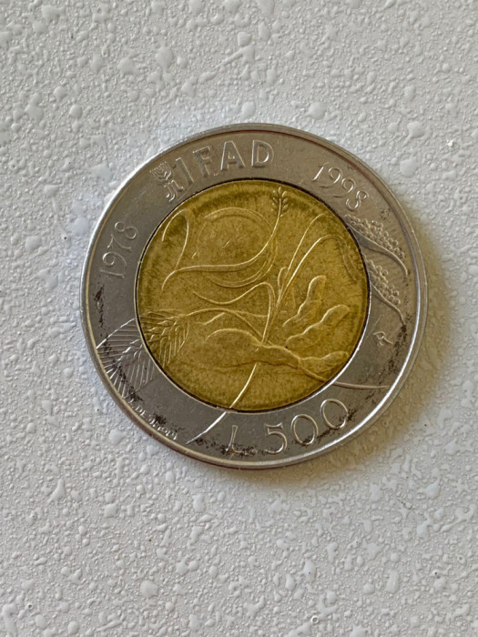 Moneda 500 LIRE - 500 lira - Italia - 1998 - KM 193 (178)