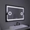 Oglinda LED Rectangulara, 120x80cm, Senzor MotionGlow Marcello, Sistem Dezaburire, Ceas &amp; Termometru, Lupa Cosmetica, Dimabila ModernLight Concept