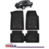 Covorase Auto TeamCar&reg; Tip Tavita Compatibile Toyota Hilux VII (2005&ndash;2015) Negru Material Rezistent, Cauciuc, Oem