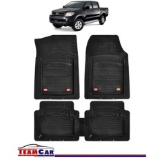 Covorase Auto TeamCar&reg; Tip Tavita Compatibile Toyota Hilux VII (2005&ndash;2015) Negru Material Rezistent