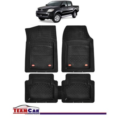 Covorase Auto TeamCar&amp;reg; Tip Tavita Compatibile Toyota Hilux VII (2005&amp;ndash;2015) Negru Material Rezistent foto