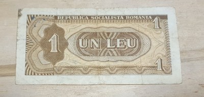 BANCNOTA 1 LEU - 1966 foto