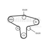 Set curea transmisie cu caneluri Opel Astra H (L48), Vectra C, Zafira B (A05) Contitech 6PK1050D1