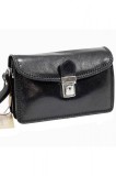 Borseta de mana de barbati din piele naturala, util land fashion, negru, B117