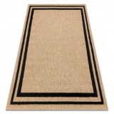 SPARK 0687 covor bej / negru - Cadru, sisal, structural, 80x150 cm
