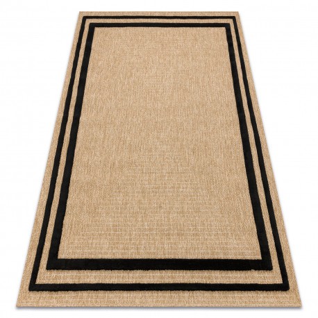 SPARK 0687 covor bej / negru - Cadru, sisal, structural, 200x290 cm