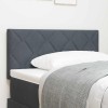 Tăblie cap Pe perete Geometric Manual Gri &icirc;nchis 100 cm Catifea