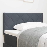 Capitan de Pat Design Diamond Block &icirc;n Gri &Icirc;ntunecat, 100cm, din catifea