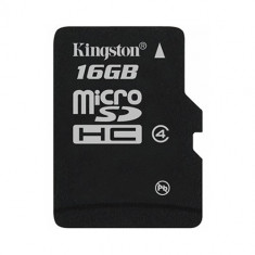 Card de memorie Kingston MicroSDHC, 16GB, Class 4 foto