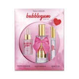 Kit masaj Bubble Gum 1 ulei masaj cu incalzire 100 ml + un luciu de buze 13 ml + gel masaj kissable 30 ml
