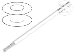 Cablu HookUp Wire litat Cu 26AWG PTFE alb 250V 30,5m 100ft - Cablu electric litat alb 26AWG PTFE 30,5m