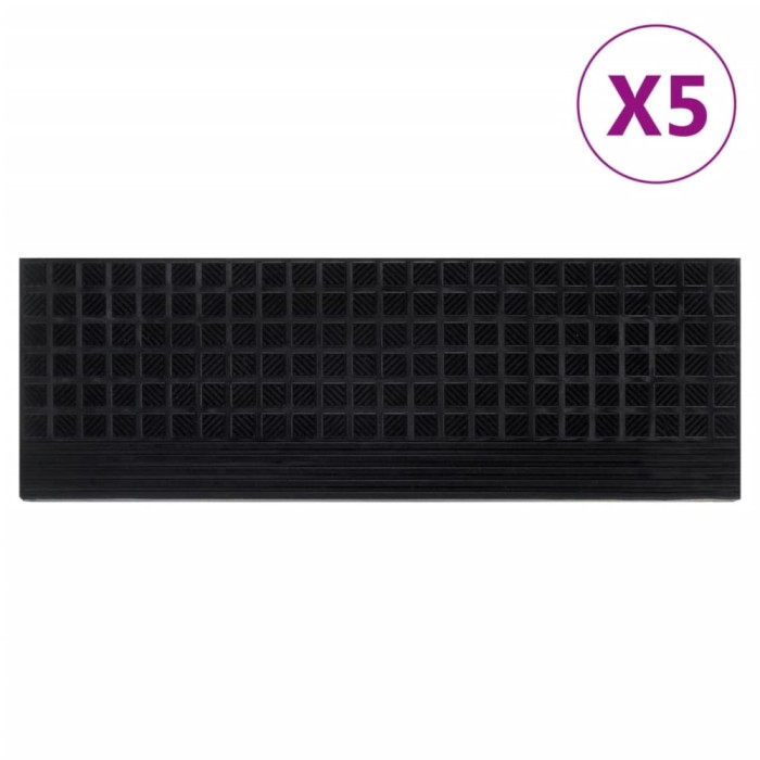 vidaXL Trepte de scară, 5 buc., 25x75 cm, cauciuc 155638
