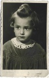 P3095N Portret de fetiță, studio Foto Arte, Brăila, perioada interbelică