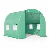 Solar de gradina 200x200x200 cm cu folie PE UV, 4 ferestre si usa
