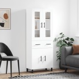 Cumpara ieftin Dulap &icirc;nalt, alb, 69,5x34x180 cm, lemn compozit