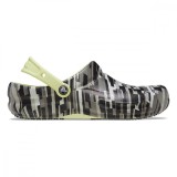 Saboti Crocs Bistro Graphic Clog Negru - Black/Lime, 36 - 39, 41, 45, 46