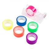 Set Benzi Adezive Multicolor, 18mm x 10m, 6 Bucăți, Suport Transparent, Oem