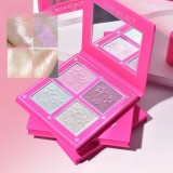 Palet&Auml; iluminatoare &quot;stay wild&quot;, 4 nuante str&Auml;lucitoare, glow natural &amp; intens, 12.2 x 12.2 cm