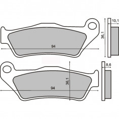 Placute frana echivalent MCB707/FA363 Cod Produs: MX_NEW 225101380RM