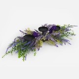 Aranjament pentru lumanari cu lavanda, 70 cm, metal, multicolor, CMCLASS