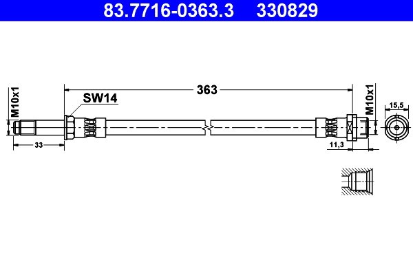 ATE 83.7716-0363.3 Furtun frana