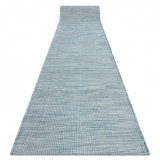 Din iuta, cu țesătură plată, covor PATIO Sisal cu model simplu 2778 apa albastra / bej, 68 cm
