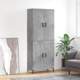 vidaXL Dulap &icirc;nalt, gri beton, 69,5x34x180, lemn compozit