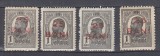 ROMANIA 1918 LP 70 I CAROL I TIPOGRAFIATE SUPRATIPAR 25 BANI VARIETATE SARNIERA