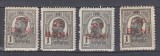 ROMANIA 1918 LP 70 I CAROL I TIPOGRAFIATE SUPRATIPAR 25 BANI VARIETATE SARNIERA, Nestampilat